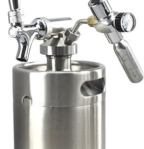 Pressurized Growler Tap System - Stainless Steel Mini Keg
