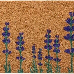 Purple Lavender Flower Doormat, 18" x 30