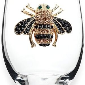 Queen's Bee Jewel Stemless Wine Glass