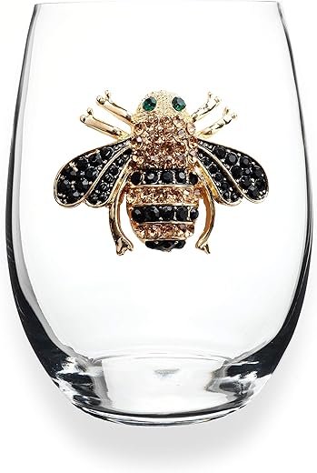 Queen's Bee Jewel Stemless Wine Glass