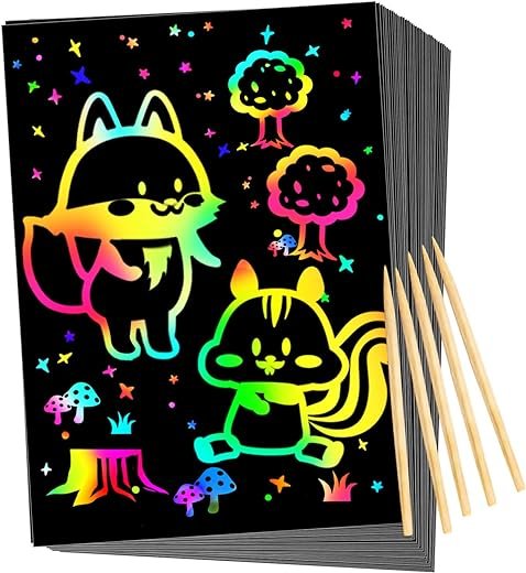 Rainbow Scratch Art Kit for Kids