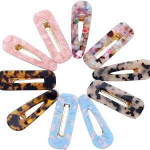 Resin Hair Barrettes - Geometric Alligator Clips