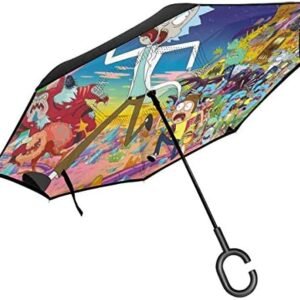 Rick Morty Double Folding Inverted Umbrella