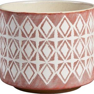 Rivet Ceramic Planter, Medium, Rose