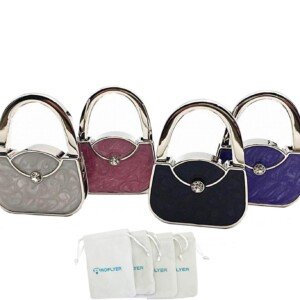 ROFLYER Metal Foldable Bag Hook, Set of 4