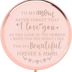 Rose Gold Compact Mirror: Sentimental Mom Gift
