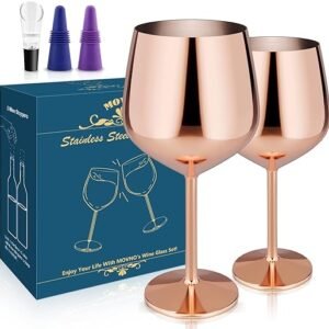 Rose Gold Unbreakable Wine Glass Set