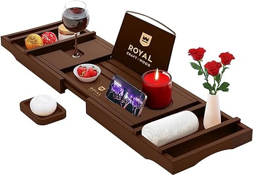Royal Craft Wood Bamboo Bathtub Tray