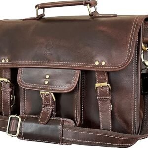 RUSTIC TOWN Leather Messenger Bag - Full Grain