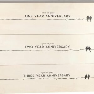 Rustic Wooden Wine Box for Anniversary