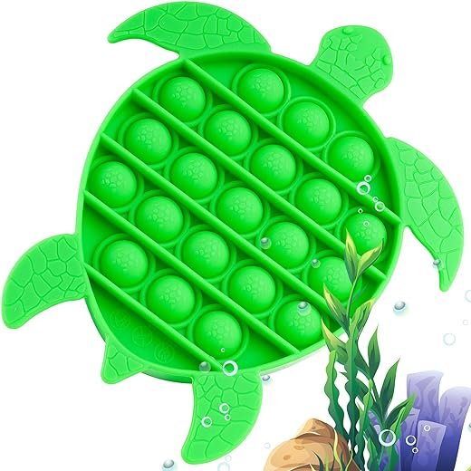 Sea Turtle Push Pop Bubble Fidget Toy
