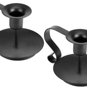 Set of 2 Iron Candle Holders