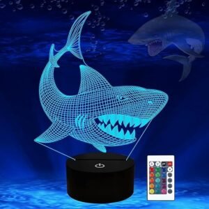 Shark 3D Night Light with Remote Control