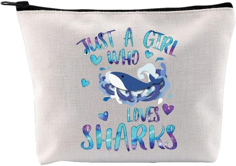 Shark Lover's Travel Makeup Bag