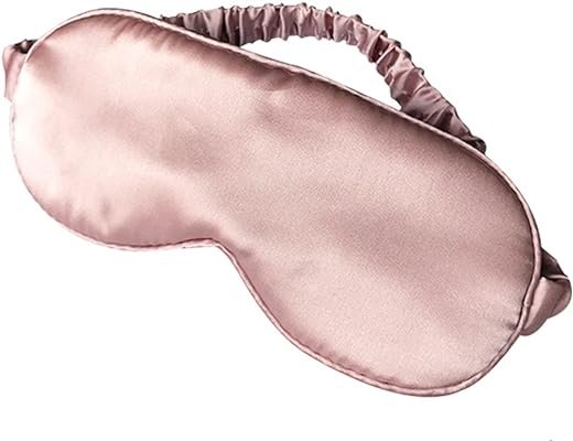 Silk Sleep Eye Mask with Strap (Pink)