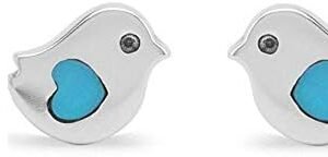 Silver Bird Stud Earrings