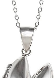 Silver Fortune Cookie Locket Pendant