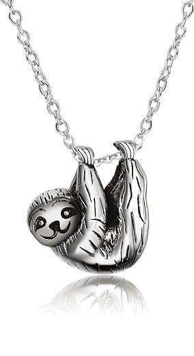 Sloth Jewelry in Sterling Silver for Christmas