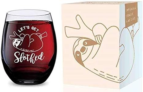 Sloth Stemless Wine Glass: Unbreakable, Dishwasher-Safe