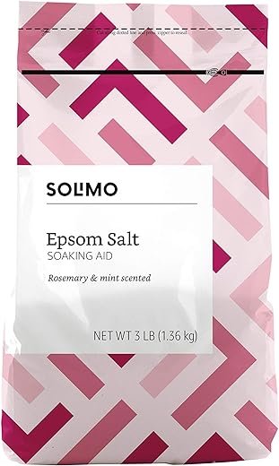 Solimo Epsom Salt Soak, Rosemary & Mint - 3lb