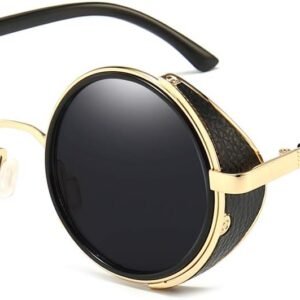 Steampunk Retro Round Metal Sunglasses
