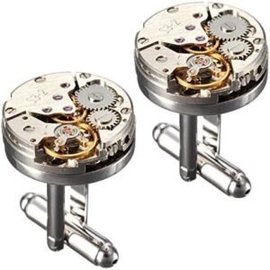 Steampunk Watch Shape Cufflinks - Deluxe Gift