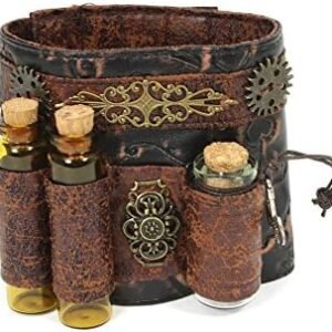 Steampunk Wristband Cuff with Vials