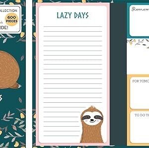 Sticky Notes Book: Sloth Lazy Days