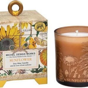 Sunflower Soy Wax Candle with Glass Holder