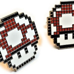 Super Mario Wedding Cufflinks - Red Mushroom