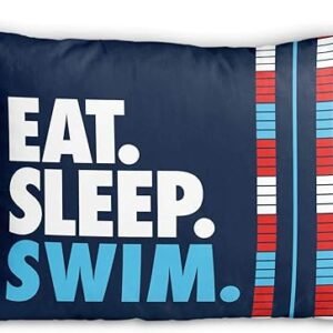 Swimming Pillowcase - Navy Home Decor