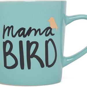 Teal Mama Bird Coffee Mug