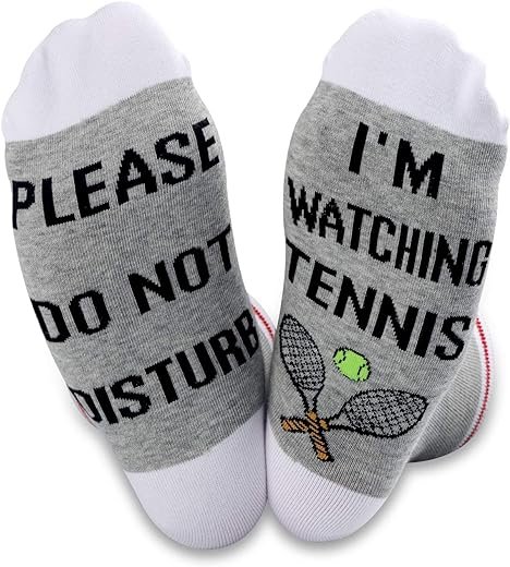 Tennis Lover Gift Novelty Crew Socks