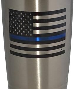 Thin Blue Line Travel Tumbler - Law Enforcement Gift