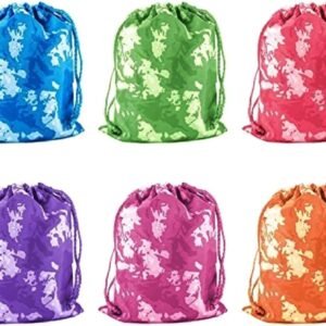 Tie-Dye Camo Drawstring Bags - Party Favors (24 Pack)