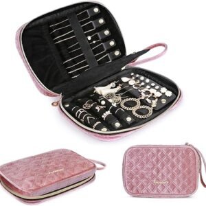 Travel Jewelry Organizer Bag - Pink