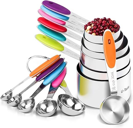 U-Taste Stainless Steel Measuring Cups and Spoons Set