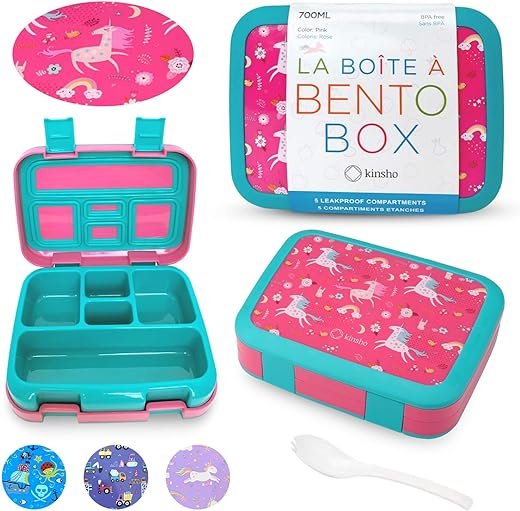 Unicorn Bento Lunch Box with Portion Control