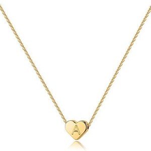 Valentine's Day Gold Initial Necklace for Kids