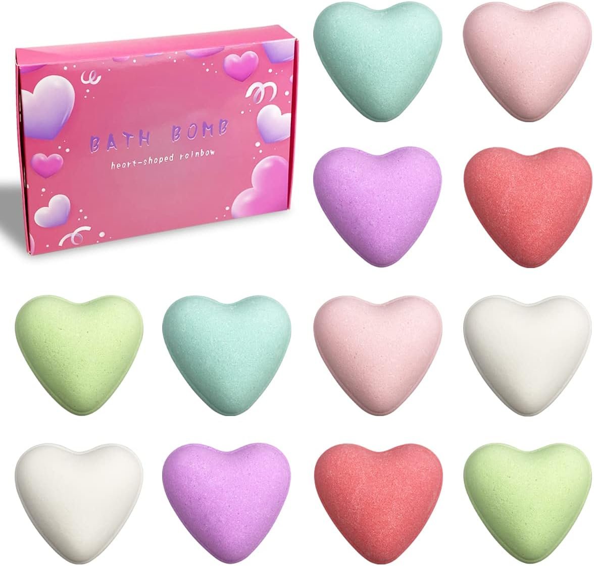 Valentines Heart Bath Bombs Gift Pack