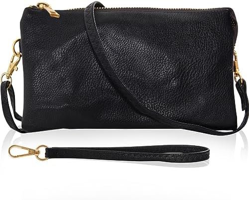 Vegan Leather Wristlet Purse for Women