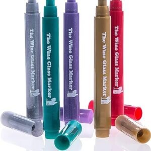 Vibrant Wine Glass Markers - Set of 5
