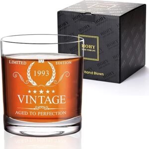 Vintage 1993 Whiskey Glass - 30th Birthday Gift