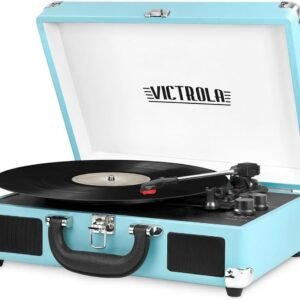 Vintage Bluetooth Record Player with Speakers