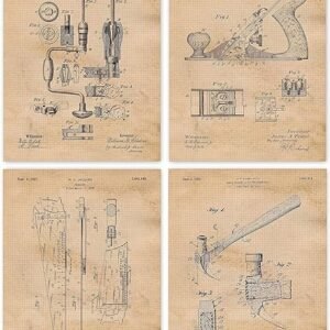 Vintage Woodworking Tools Patent Prints