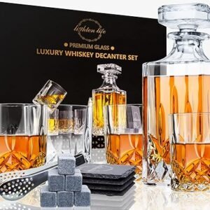 Whiskey Decanter Set with Bar Accessories
