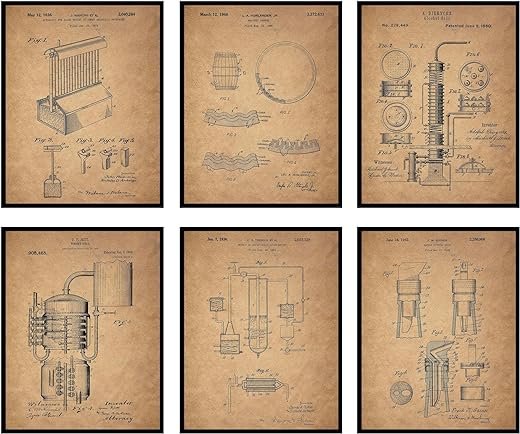 Whiskey Patent Wall Decor - Bar Art