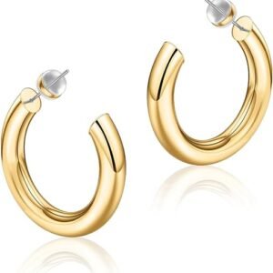 Women's 14K Gold Plated Hoop Earrings