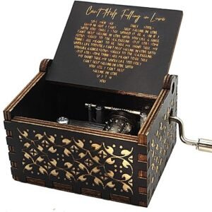 Wood Music Box - Can't Help Falling in Love (BLACK)