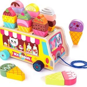Wooden Ice Cream Truck Toy Set